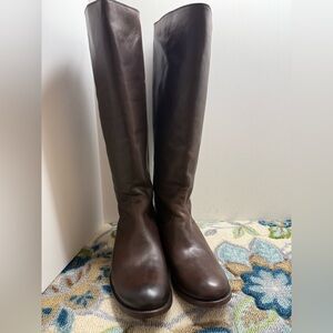Frye Melissa Tall Button Back Zip Extended Calf Equestrian Riding Boots 11 Rare!